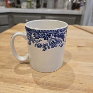 Vintage Spode Delamere Blue Floral Flower Paisley Border coffee Mug